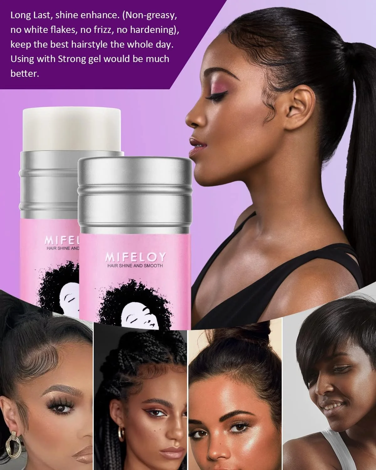 استیک واکس مو، حالت دهنده مو برای صاف کردن موهای وز و مجعد، کرم ژل حالت دهنده بادوام، چسب حالت دهنده موی زنان، استیک واکس مو، برس شانه کنترل مو - مشکی استیک واکس مو، حالت دهنده مو برای صاف کردن موهای وز و مجعد، کرم ژل حالت دهنده بادوام، چسب حالت دهنده موی زنان، استیک واکس مو، برس شانه کنترل مو - مشکی