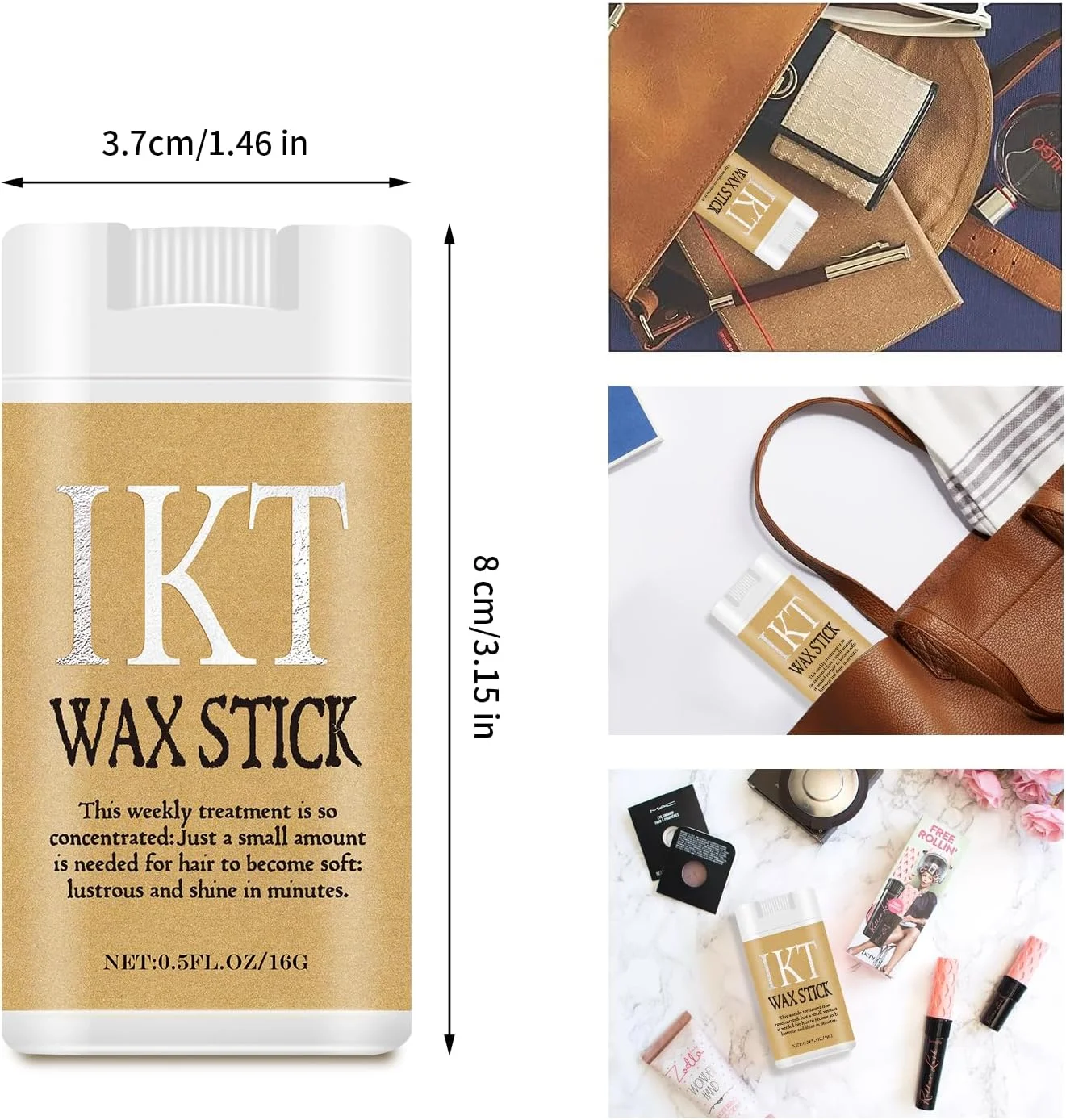 استیک واکس مو برای زنان و کودکان، استیک واکس مو برای کلاه گیس، استیک پماد مو - بسته 2 عددی (32 گرم)