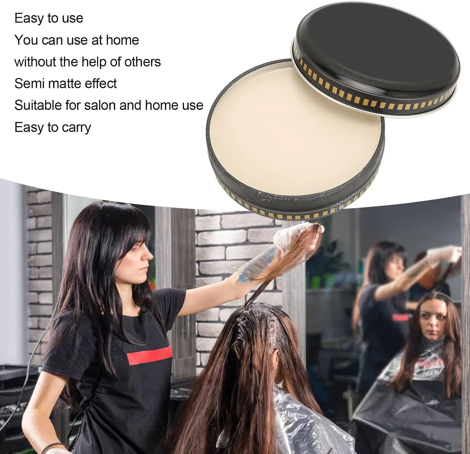 خمیر حالت دهنده مو، با ماندگاری طولانی، واکس مو با رایحه ملایم، پماد مو برای آقایان و بانوان، بالم حالت دهنده مو، کرم حالت دهنده، حالت دهنده و مرتب کننده مو، خمیر مات کننده مو