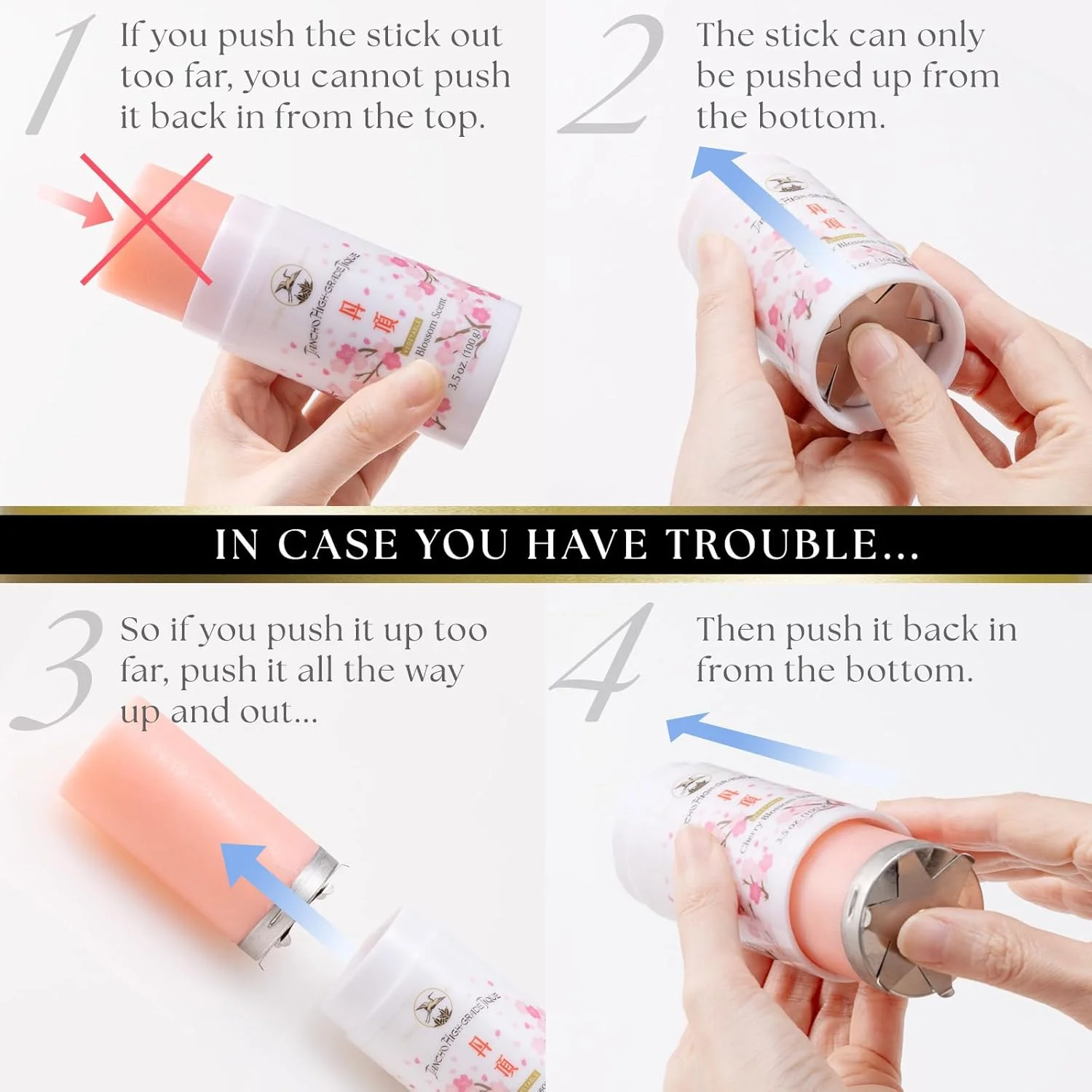 استیک واکس حالت دهنده مو گتسبی تانچو با رایحه شکوفه گیلاس ژاپنی، 100 گرم، مناسب انواع مو، نسخه ویژه، پماد گیاهی با کیفیت بالا، محصول ماندوم ژاپن