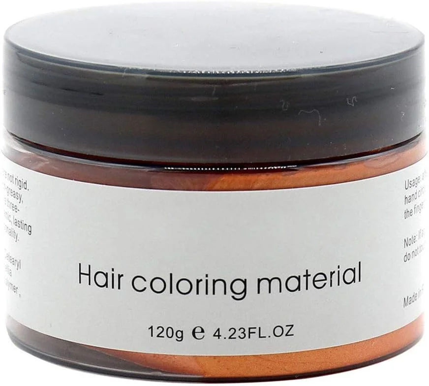 واکس رنگ مو TEEROVA، رنگ موی فوری و موقت، کرم حالت دهنده مو 120 گرمی، پماد موی طبیعی برای مردان و زنان (نارنجی)