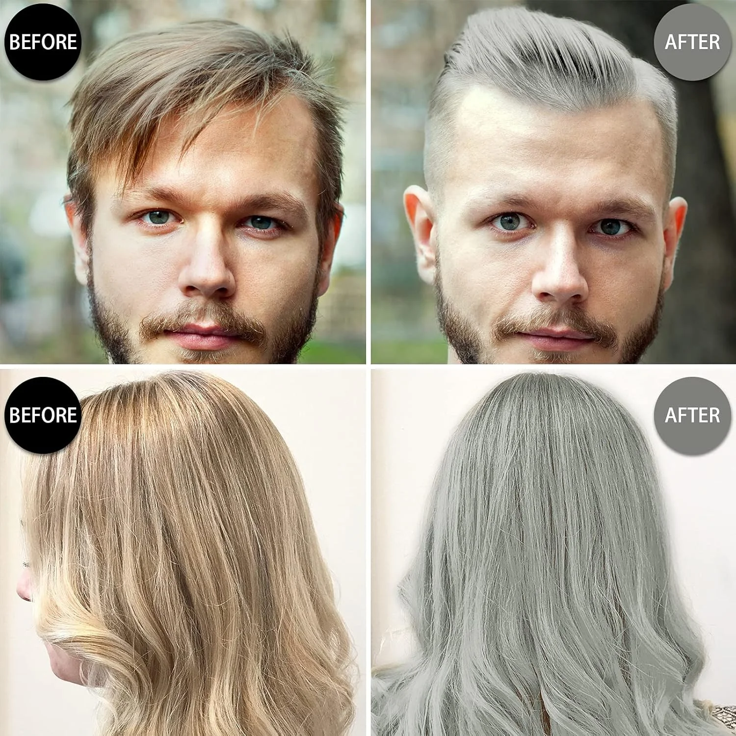 کرم حالت دهنده مو خاکستری نقره ای TailaiMei، کرم حالت دهنده فوری مو، پماد مو برای مهمانی، Cosplay. کرم حالت دهنده مو خاکستری نقره ای TailaiMei، کرم حالت دهنده فوری مو، پماد مو برای مهمانی، Cosplay.