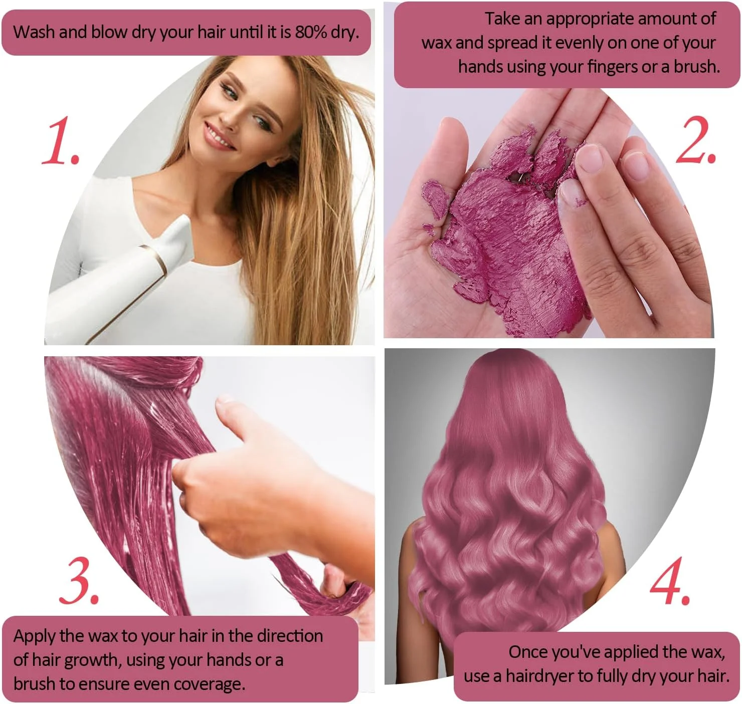 موم رنگ موی موقت صورتی، رنگ کرم فوری و طبیعی مو، پماد حالت دهنده قابل شستشو برای دختران، زنان و جوانان، رنگ موی یکبار مصرف برای مهمانی، ایفای نقش، خودت انجام بده، هالووین موم رنگ موی موقت صورتی، رنگ کرم فوری و طبیعی مو، پماد حالت دهنده قابل شستشو برای دختران، زنان و جوانان، رنگ موی یکبار مصرف برای مهمانی، ایفای نقش، خودت انجام بده، هالووین