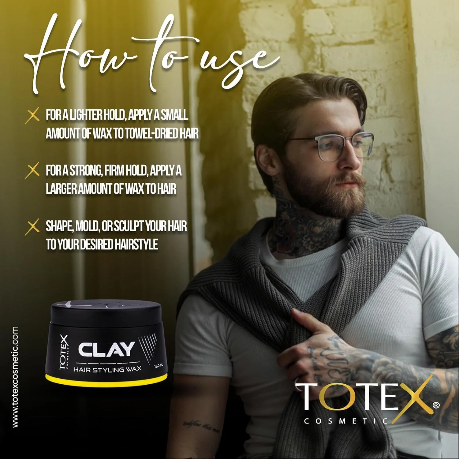 واکس موی رسی حالت دهنده مو مردانه Totex - بافت قوی، ظاهری طبیعی و نامرتب - خمیر حالت دهنده مو با رایحه نارگیل 150 میلی لیتر واکس موی رسی حالت دهنده مو مردانه Totex - بافت قوی، ظاهری طبیعی و نامرتب - خمیر حالت دهنده مو با رایحه نارگیل 150 میلی لیتر