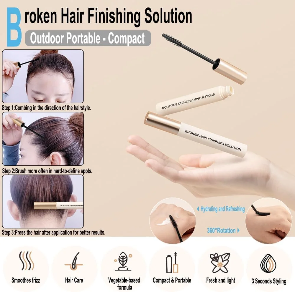 استیک واکس مو، کیت استیک حالت دهنده مو YIAE به همراه 2 عدد استیک مو برای موهای وز شده به همراه شانه مو، واکس بدون چربی برای موهای فر و کنترل لبه مو (75 گرم + 30 میلی لیتر)