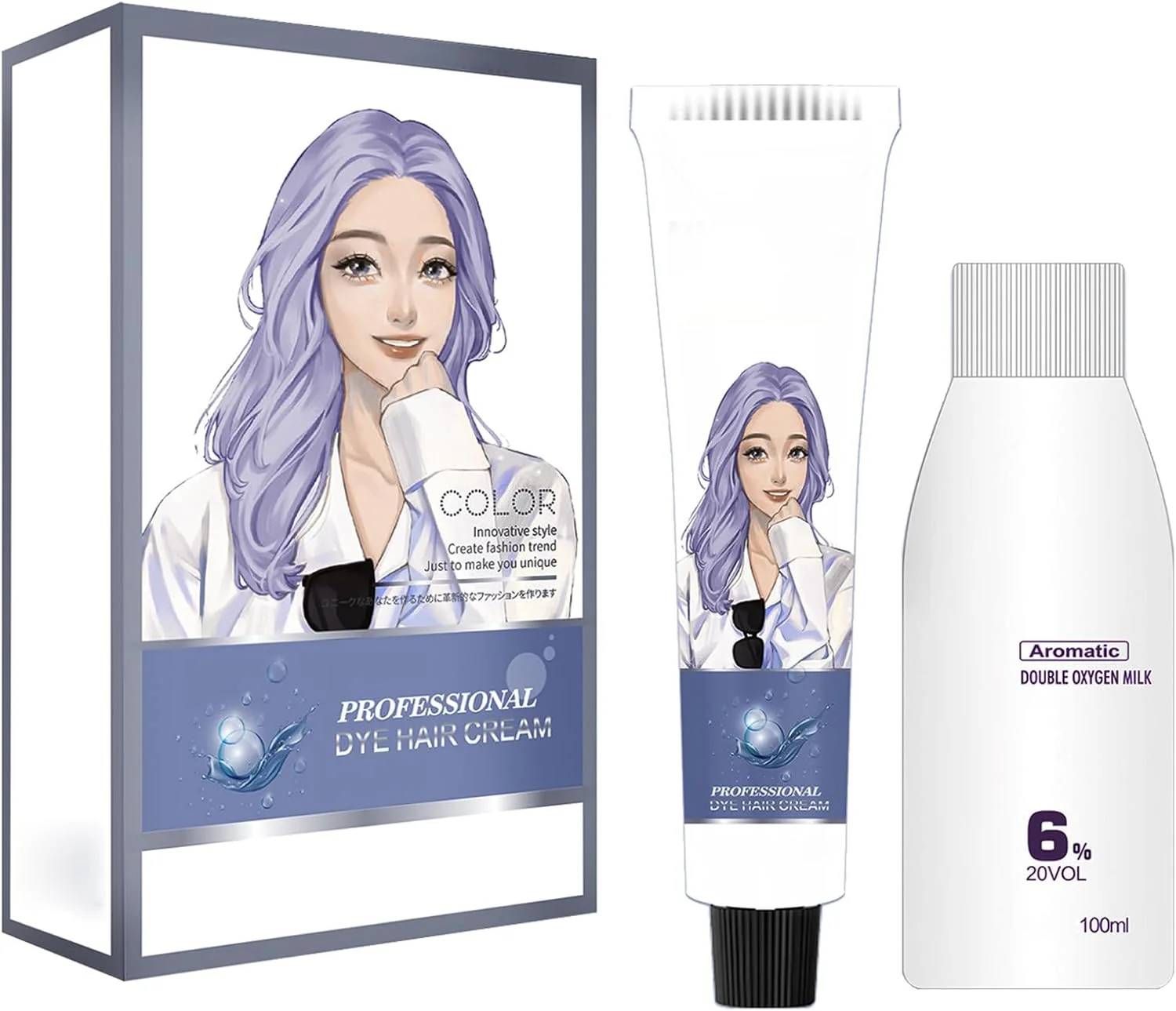 کرم رنگ موی موقت، رنگ موی قابل شستشو، پماد طبیعی رنگ مو، برای آقایان و بانوان، غیر دائمی، یونیسکس، قهوه ای خاکستری، استفاده آسان