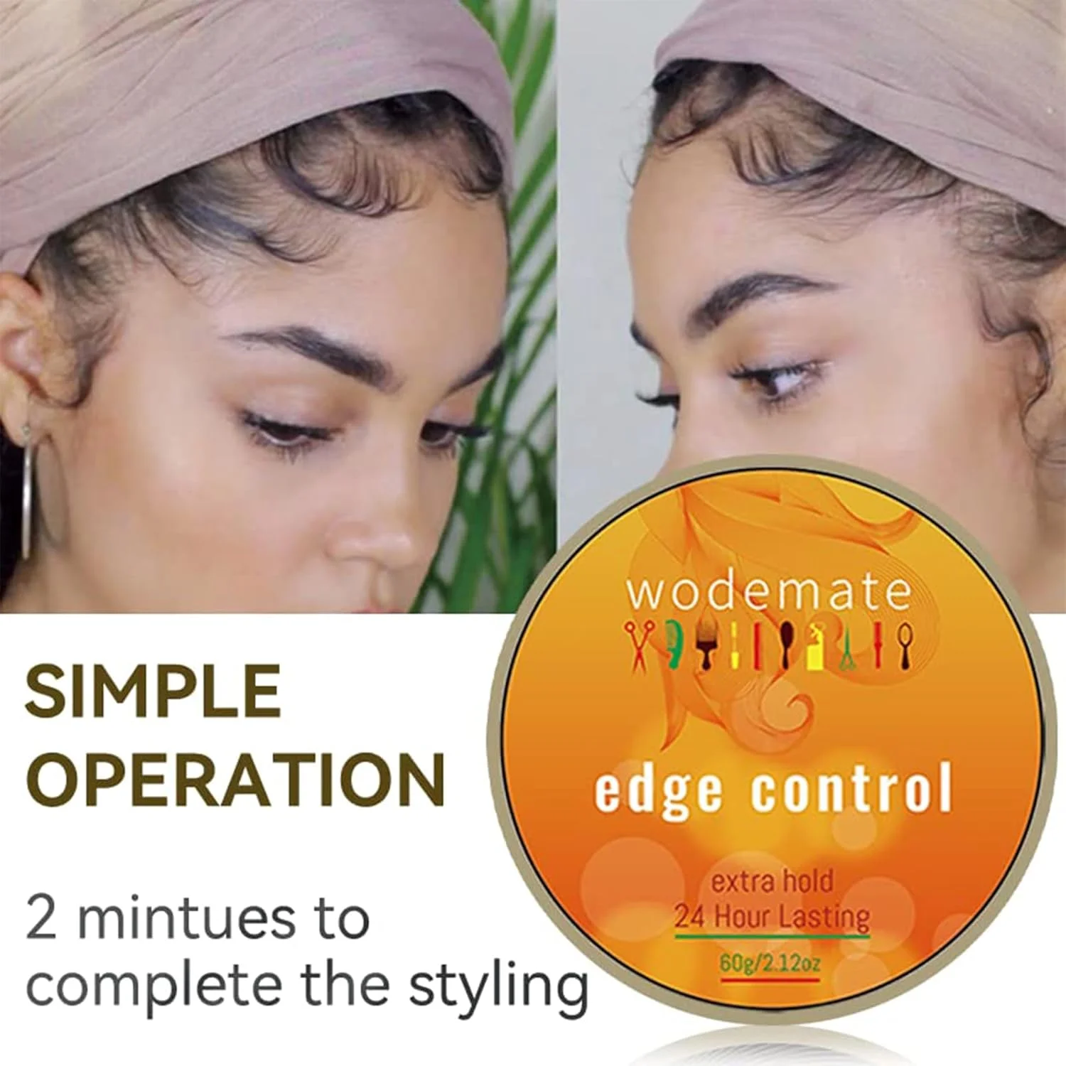 واکس مو وودمیت برای آقایان و بانوان، پماد واکس مو به همراه برس موی نوزاد و ریش 60 گرم