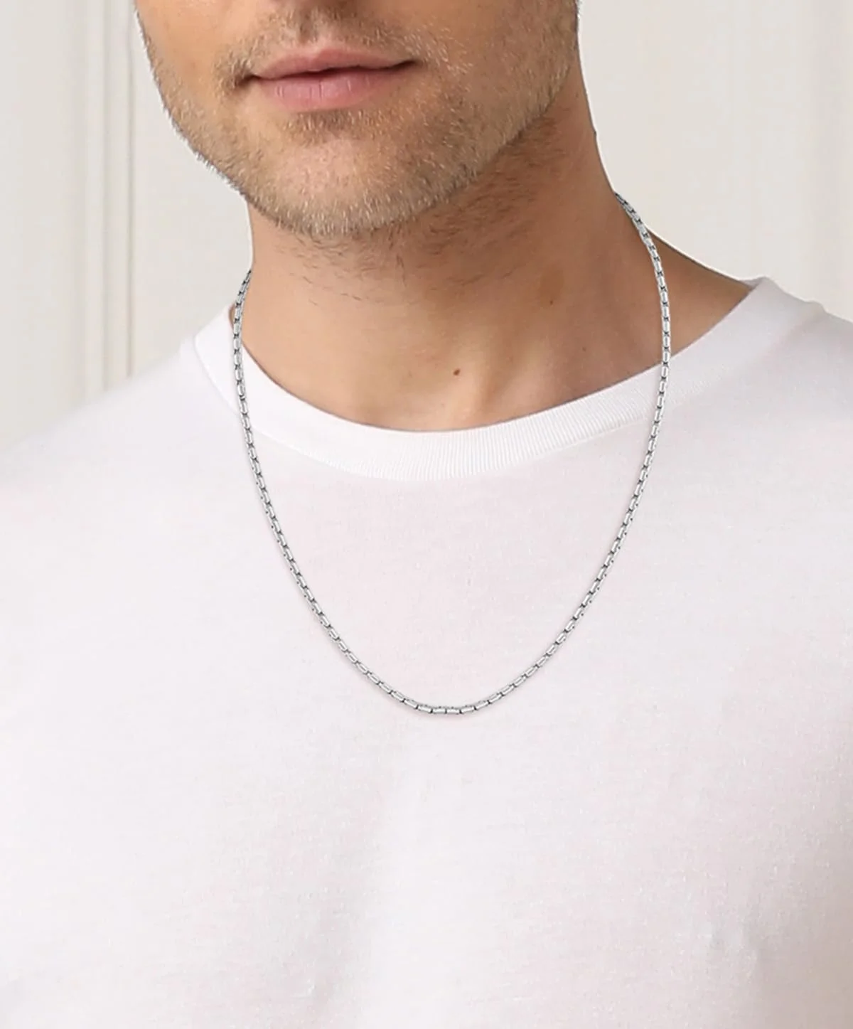 گردنبند یا دستبند زنجیری مردانه استیل مدل Evan از Boss Jewelry