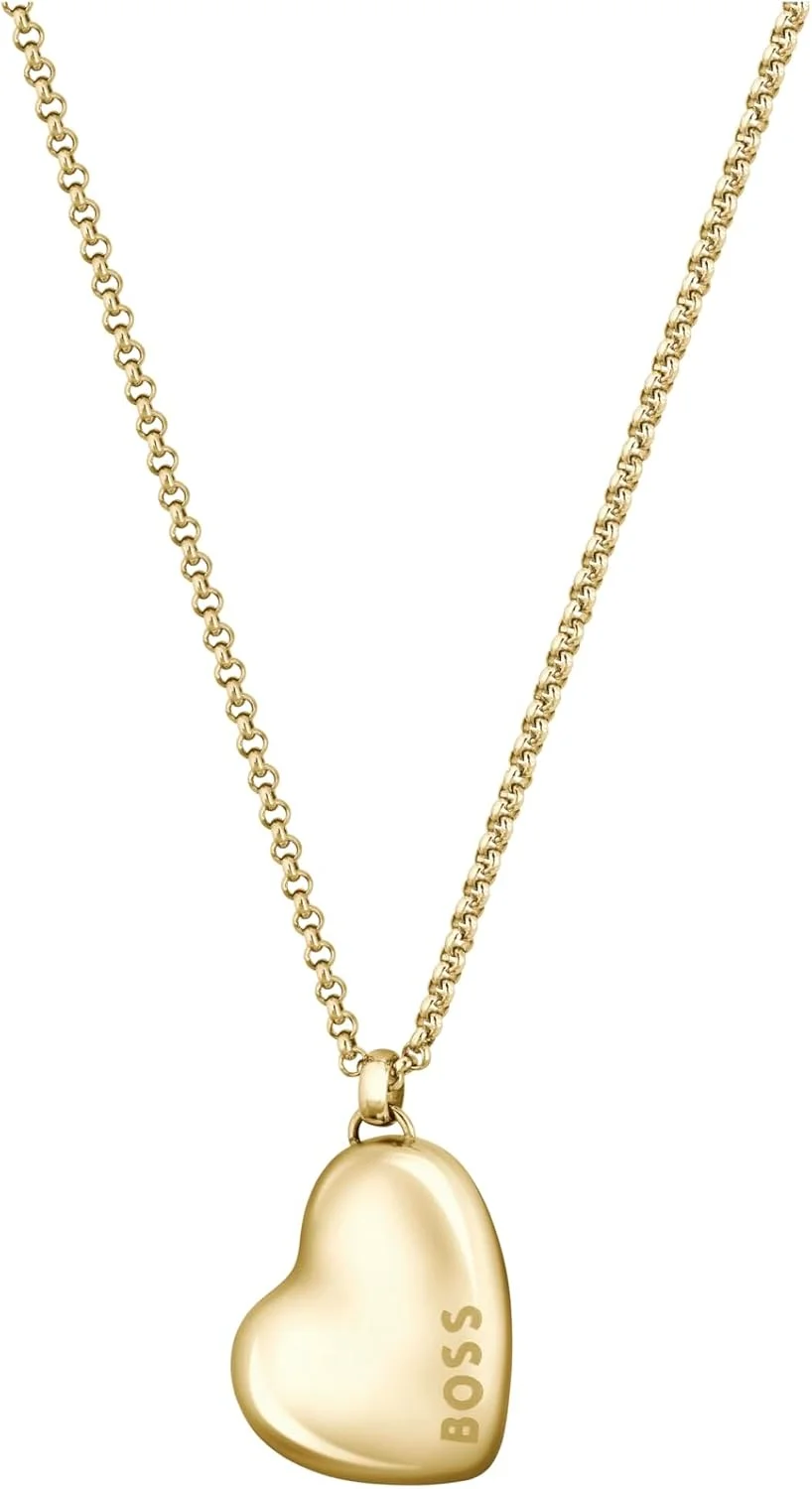 گردنبند زنانه استیل طلایی نازک با روکش یونی مدل هانی باس