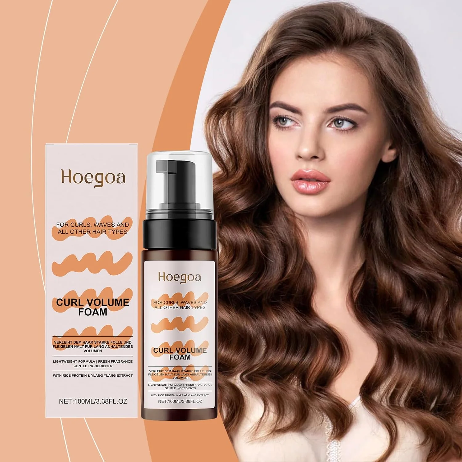 موس حالت دهنده فر و ژل مشخص کننده برای فرهای فنری بی نقص، موس حالت دهنده با پروتئین های گیاهی برای نگه داشتن طولانی مدت، مشخص کردن موج ها، افزودن درخشش و حجم، بدون ایجاد حس خشکی، پایان بدون وز، 150 میلی لیتر برای همه موها