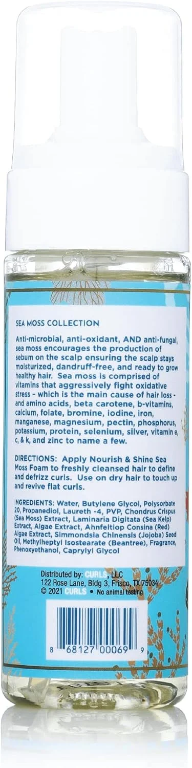 موس موی مغذی و درخشان جلبک دریایی - موس موی مغذی و بدون الکل - غنی شده با ویتامین و مواد معدنی - سبک، حالت دهنده، براق و حجیم کننده - برای انواع مو 170 گرم