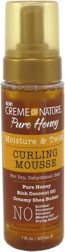 موس حالت دهنده موی فر حاوی عسل خالص کرم آف نیچر، پمپی 207 میلی لیتر (بسته 3 عددی)