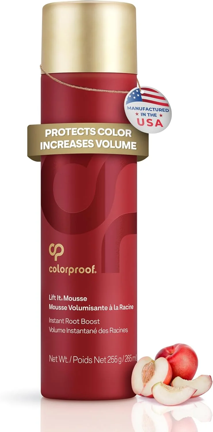موس حجم دهنده مو کالرپروف لیفت ایت، 255 گرم - برای موهای نازک یا کم حجم، موس حجم دهنده ریشه مو برای حجم و کنترل، بدون سولفات، وگان