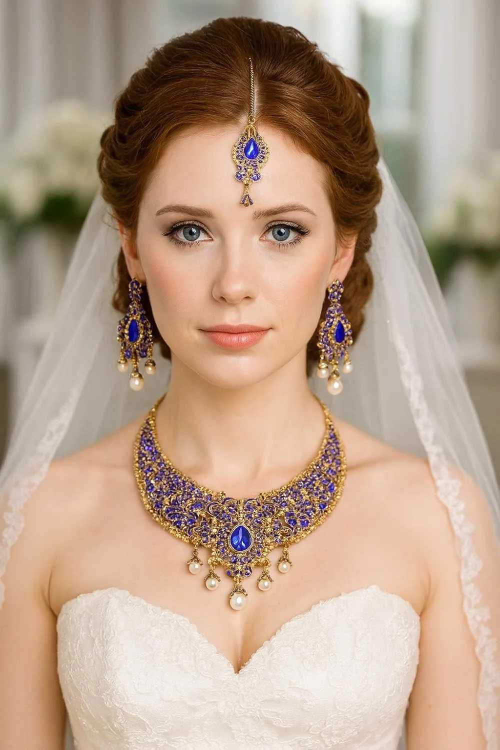 ست گردنبند جواهرات مجلسی طرح هندی تاچ استون، کار شده با نگین های درخشان سفید و رنگی، مناسب عروسی، با طراحی طلایی و نقره ای برای بانوان ست گردنبند جواهرات مجلسی طرح هندی تاچ استون، کار شده با نگین های درخشان سفید و رنگی، مناسب عروسی، با طراحی طلایی و نقره ای برای بانوان