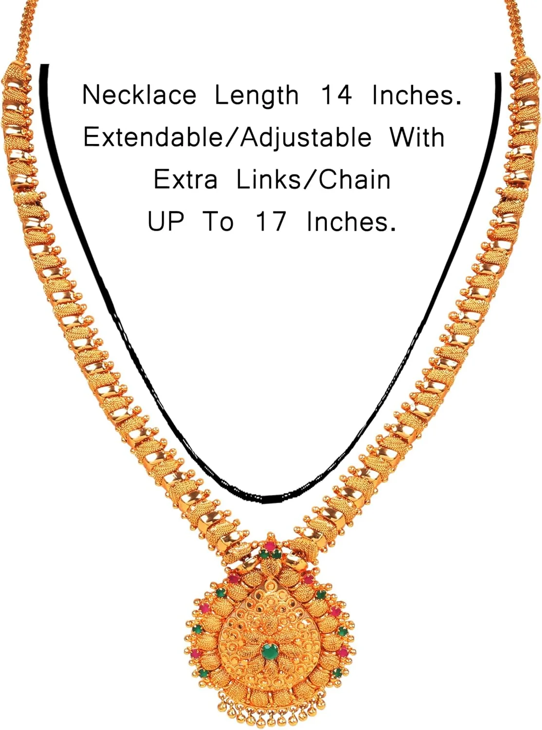 گردنبند بلند زنانه با طراحی الهام گرفته از جواهرات فاخر هندی بالیوودی، کار دست، ملیله کاری، طرح توری منحصر به فرد، سبک قومی، یاقوت مصنوعی و زمرد، با روکش طلای عتیقه گردنبند بلند زنانه با طراحی الهام گرفته از جواهرات فاخر هندی بالیوودی، کار دست، ملیله کاری، طرح توری منحصر به فرد، سبک قومی، یاقوت مصنوعی و زمرد، با روکش طلای عتیقه
