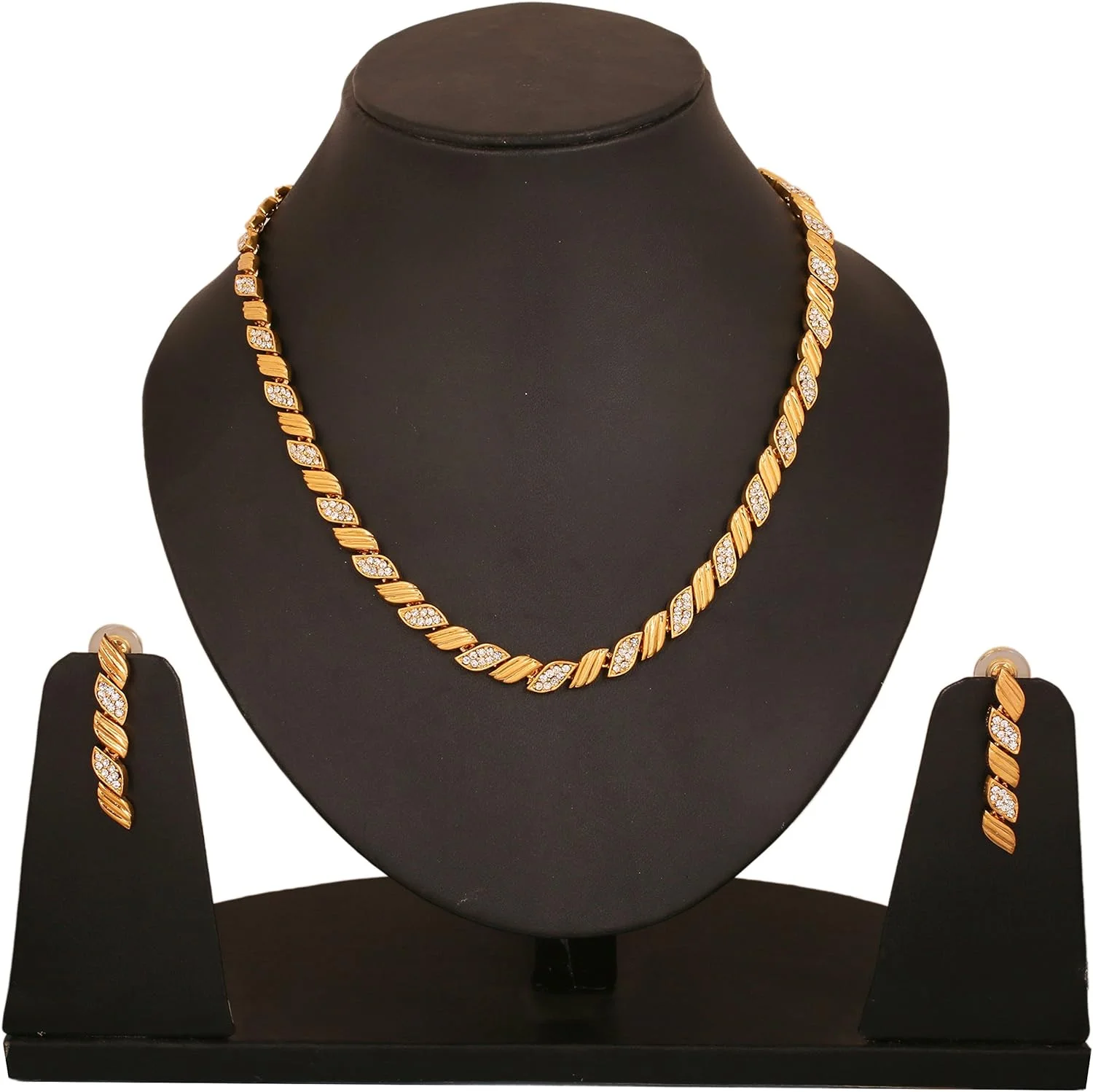 ست گردنبند جواهرات طرح هندی بالیوود تاچ استون، نگین دار با کریستال های درخشان، طراحی رنگارنگ مجلسی، با روکش طلایی و نقره ای برای بانوان ست گردنبند جواهرات طرح هندی بالیوود تاچ استون، نگین دار با کریستال های درخشان، طراحی رنگارنگ مجلسی، با روکش طلایی و نقره ای برای بانوان