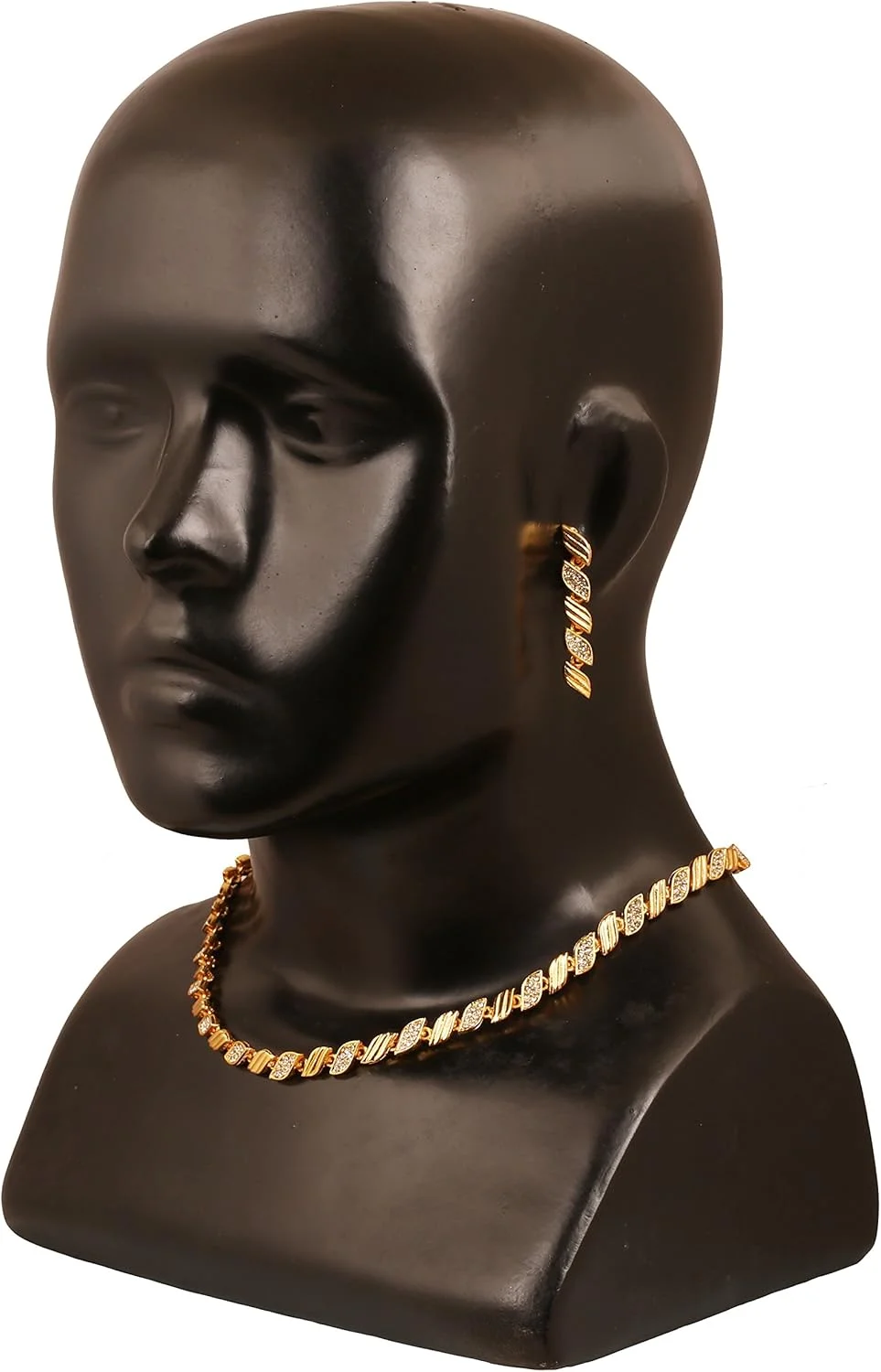 ست گردنبند جواهرات طرح هندی بالیوود تاچ استون، نگین دار با کریستال های درخشان، طراحی رنگارنگ مجلسی، با روکش طلایی و نقره ای برای بانوان ست گردنبند جواهرات طرح هندی بالیوود تاچ استون، نگین دار با کریستال های درخشان، طراحی رنگارنگ مجلسی، با روکش طلایی و نقره ای برای بانوان