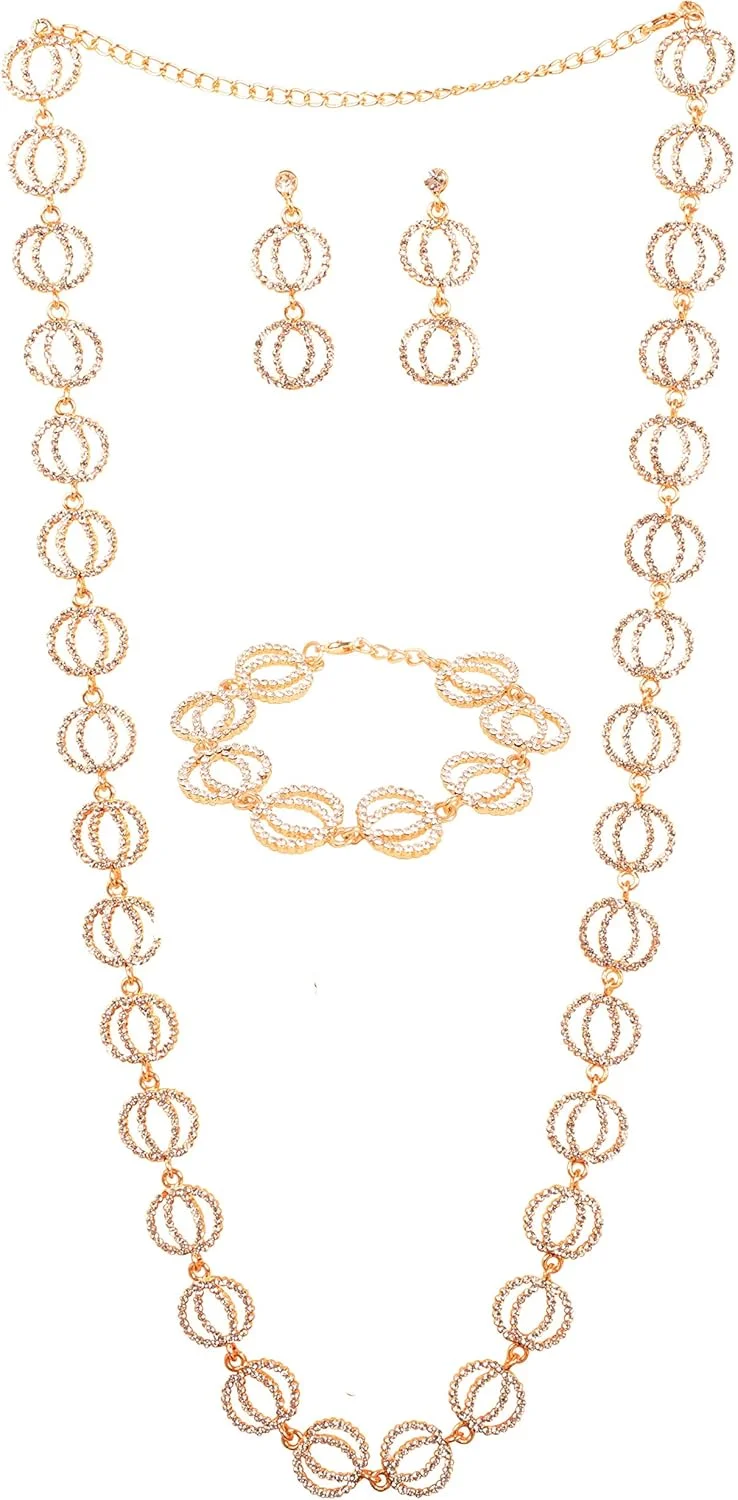 ست آویز جواهرات طرح هندی بالیوودی تاچ استون، مجلل، سنتی و شیک، با رنگ طلایی و نقره ای برای بانوان ست آویز جواهرات طرح هندی بالیوودی تاچ استون، مجلل، سنتی و شیک، با رنگ طلایی و نقره ای برای بانوان