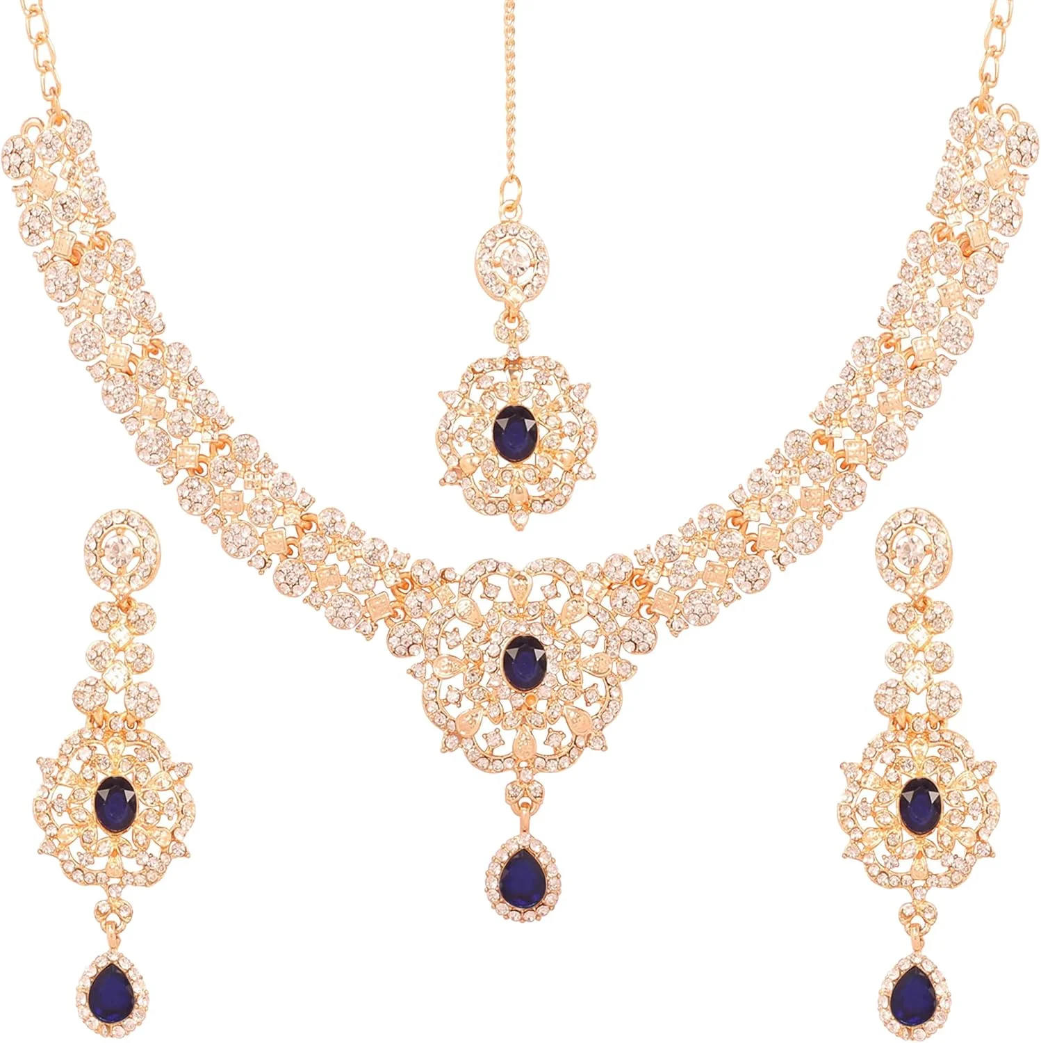 ست جواهرات هندی تاچ استون برای زنان، ست بالیوودی، گردنبند و گوشواره جواهرات عروس، زیورآلات مصنوعی، عروسی پنجابی، مانگ تیکا در رنگ طلایی، سفید یا نقره ای برای زنان ست جواهرات هندی تاچ استون برای زنان، ست بالیوودی، گردنبند و گوشواره جواهرات عروس، زیورآلات مصنوعی، عروسی پنجابی، مانگ تیکا در رنگ طلایی، سفید یا نقره ای برای زنان