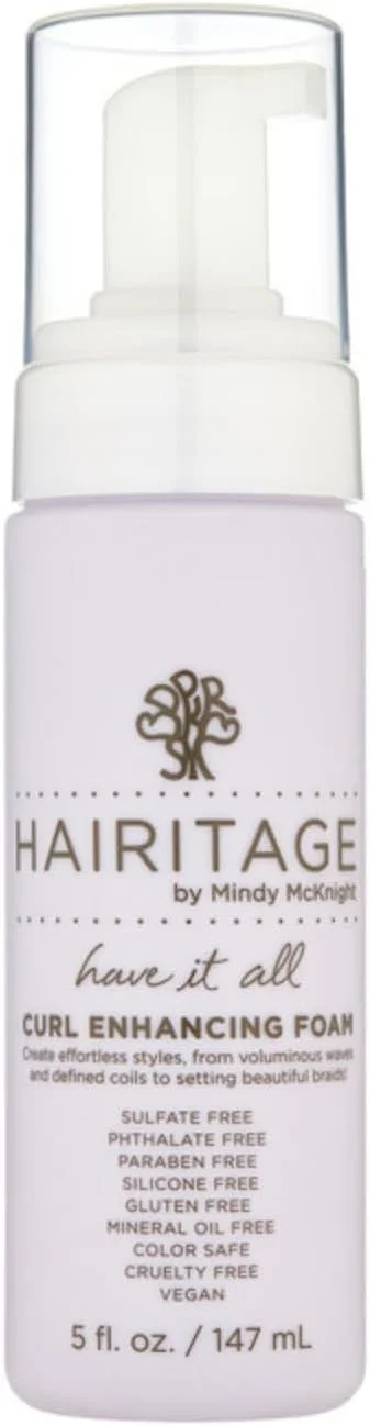 موس فوم حالت دهنده مو Hairitage Have It All با پروتئین کینوا + برنج برای کنترل وز و رطوبت - فرمول سبک - موها را پرپشت + حجیم می کند - حالت دهنده مو + فر، 141 گرم