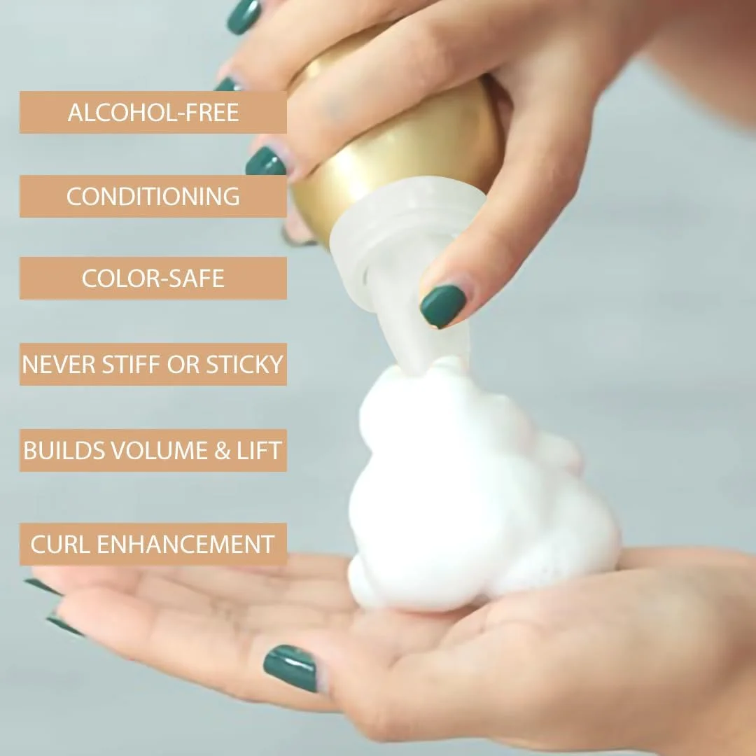 موس مو حالت دهنده قوی Hair Pure با ماندگاری طولانی و پرو ویتامین B5، حجم دهنده و براق کننده مو، 300 میلی لیتر