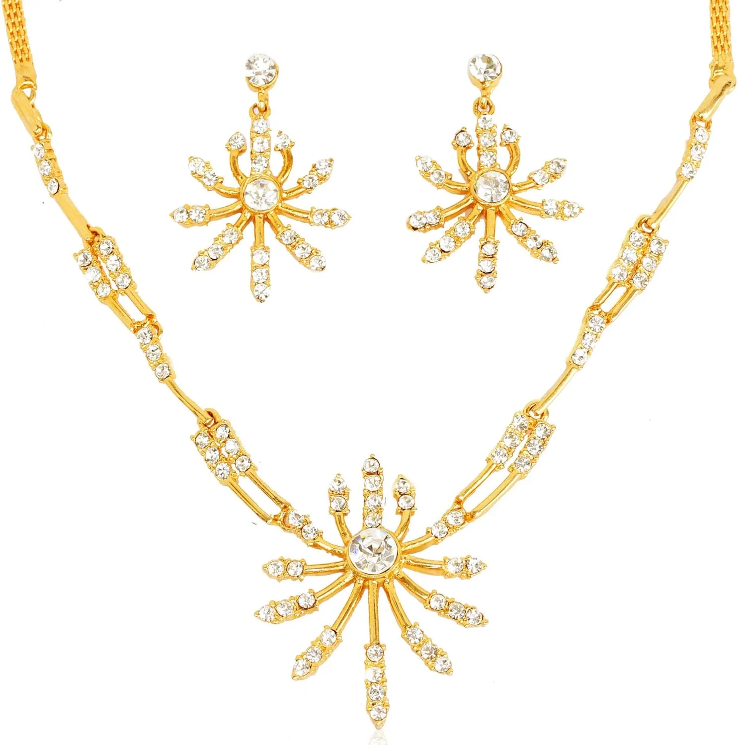 تاچ استون ست گردنبند جواهرات طرح هندی بالیوودی با کریستال های نگین دار و طرح الماس، مناسب مجالس عروسی، با رنگ های متنوع طلایی و نقره ای برای بانوان تاچ استون ست گردنبند جواهرات طرح هندی بالیوودی با کریستال های نگین دار و طرح الماس، مناسب مجالس عروسی، با رنگ های متنوع طلایی و نقره ای برای بانوان