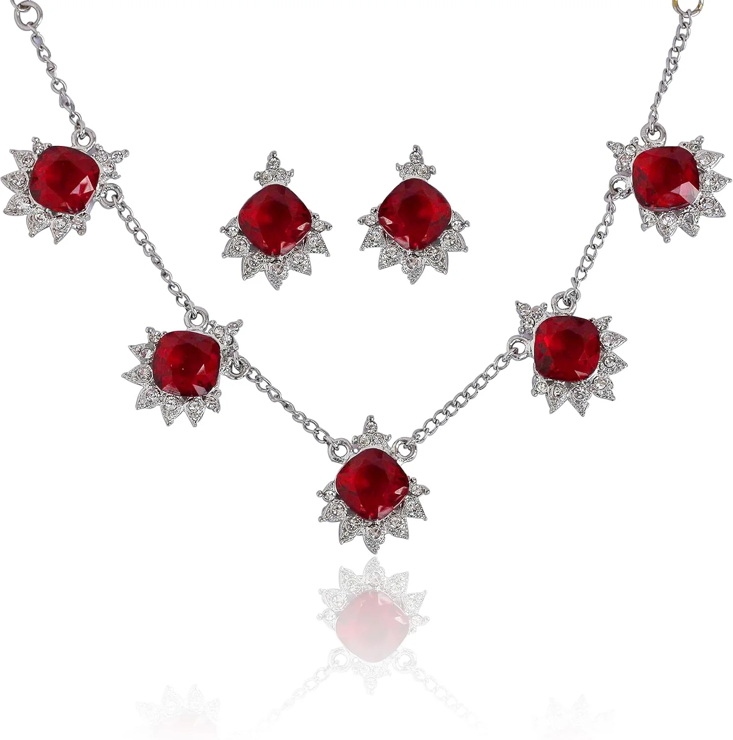 ست گردنبند زنانه تاچ استون با نگین های اتریشی و سنگ های شیشه ای ست گردنبند زنانه تاچ استون با نگین های اتریشی و سنگ های شیشه ای