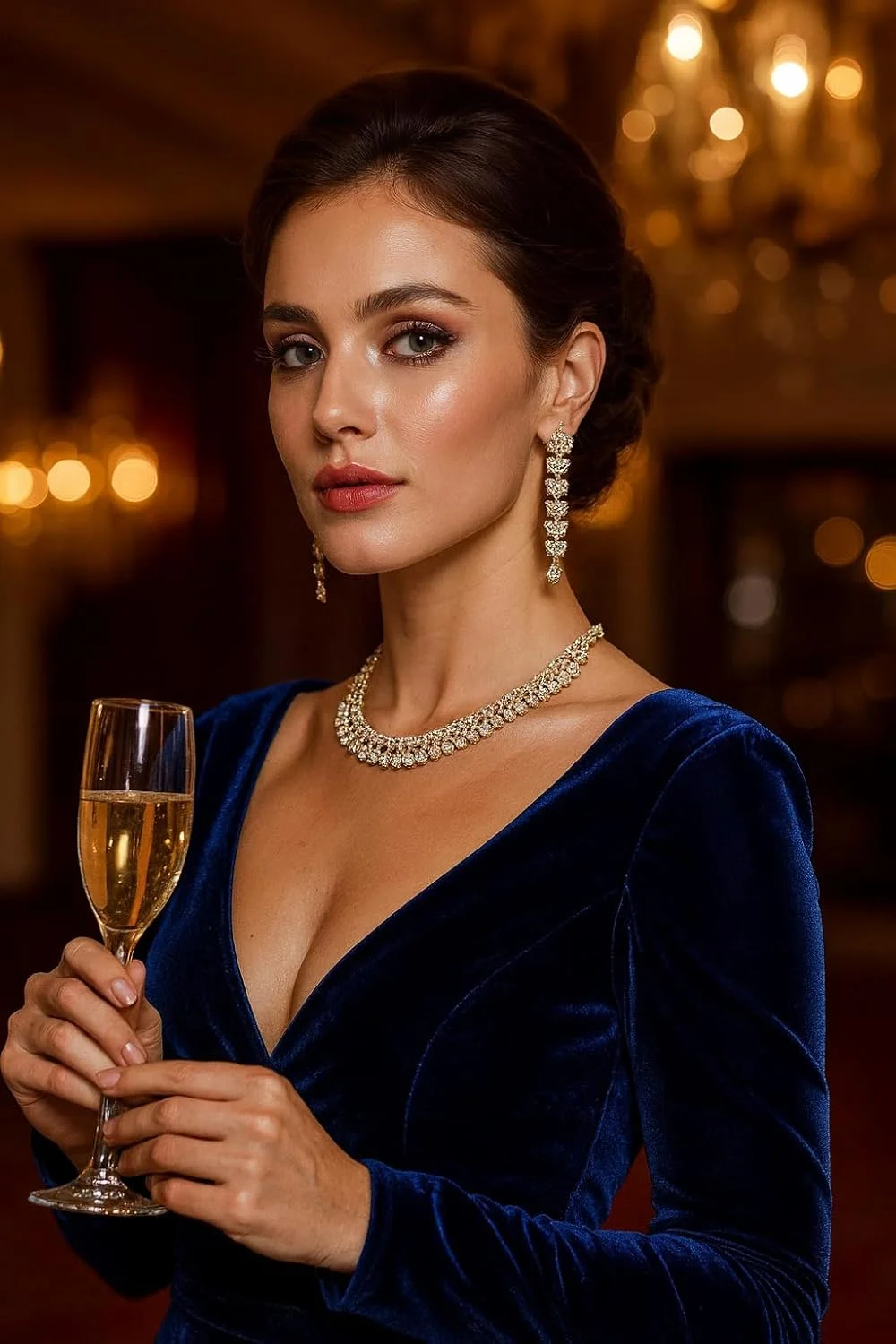 ست گردنبند جواهرات طرح هندی تاچ استون، مزین به نگین های درخشان، با طراحی گلدار و نگین های سفید، مناسب عروس و بانوان ست گردنبند جواهرات طرح هندی تاچ استون، مزین به نگین های درخشان، با طراحی گلدار و نگین های سفید، مناسب عروس و بانوان