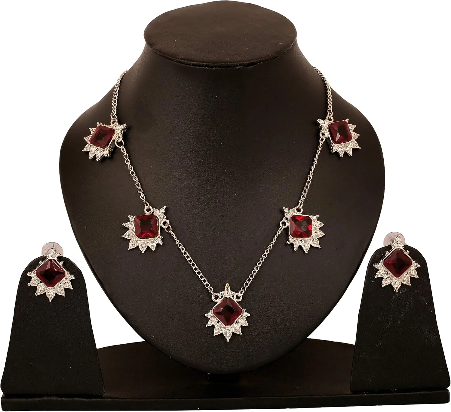 ست گردنبند زنانه تاچ استون با نگین های اتریشی و سنگ های شیشه ای ست گردنبند زنانه تاچ استون با نگین های اتریشی و سنگ های شیشه ای