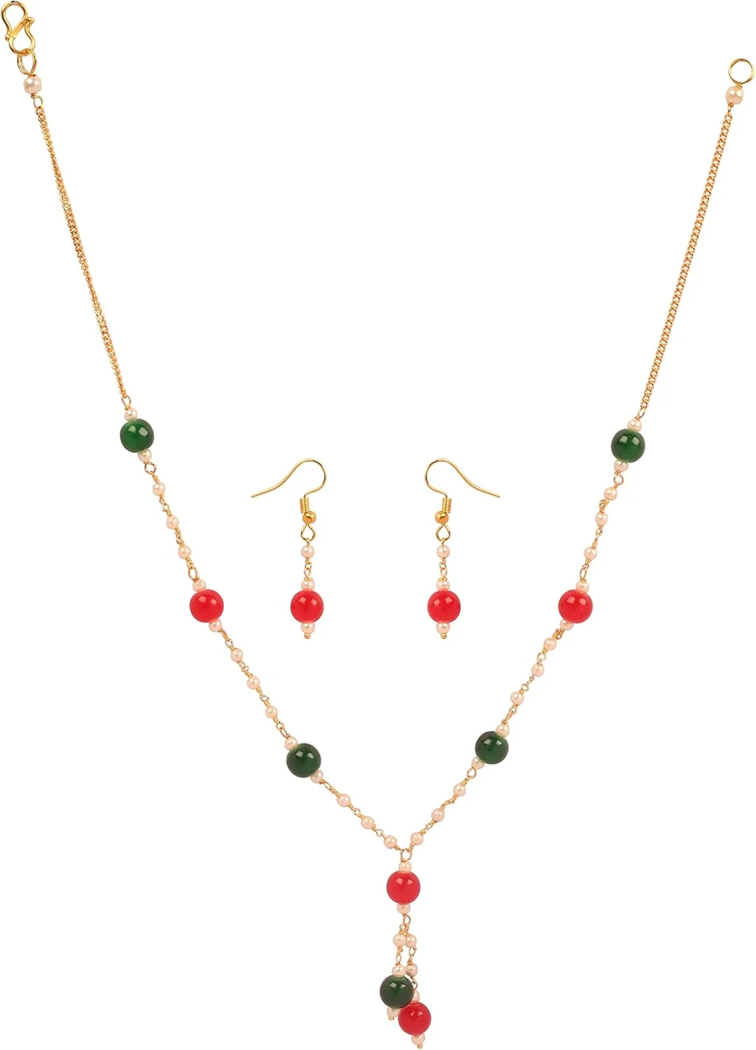 تاچ استون، جواهرات هندی بالیوودی زیبا، طرح قلب نمادین عشق، ظاهری جذاب، زنجیر سه تایی بادوام با روکش طلایی برای زنان، جنس برنج تاچ استون، جواهرات هندی بالیوودی زیبا، طرح قلب نمادین عشق، ظاهری جذاب، زنجیر سه تایی بادوام با روکش طلایی برای زنان، جنس برنج