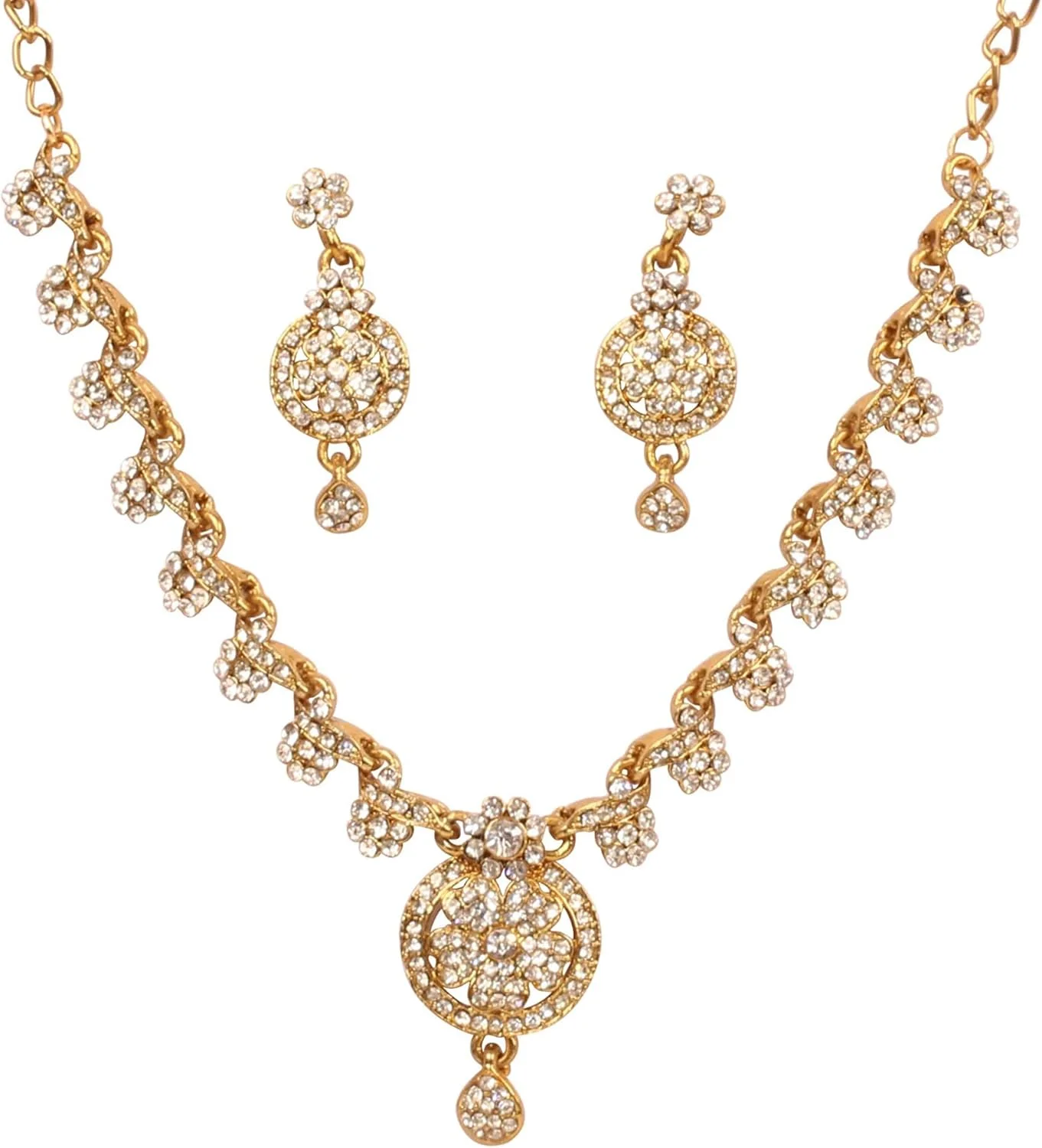 ست گردنبند جواهرات تاچ استون زنانه PWNSL308-02A--Z ست گردنبند جواهرات تاچ استون زنانه PWNSL308-02A--Z