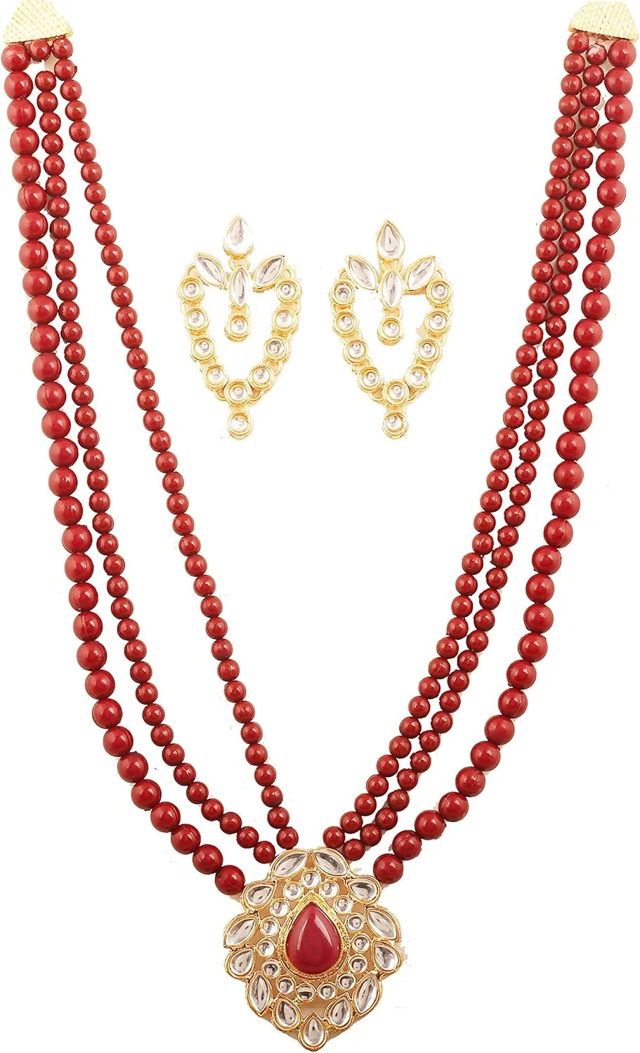 تاچ استون جدید! "مجموعه کندن معاصر" جواهرات طراح عروسی بلند با مهره های یاقوت سرخ مصنوعی با ظاهر کندن، با ظرافت نفیس مغول، طلایی عتیقه، مناسب برای زنان. تاچ استون جدید! "مجموعه کندن معاصر" جواهرات طراح عروسی بلند با مهره های یاقوت سرخ مصنوعی با ظاهر کندن، با ظرافت نفیس مغول، طلایی عتیقه، مناسب برای زنان.