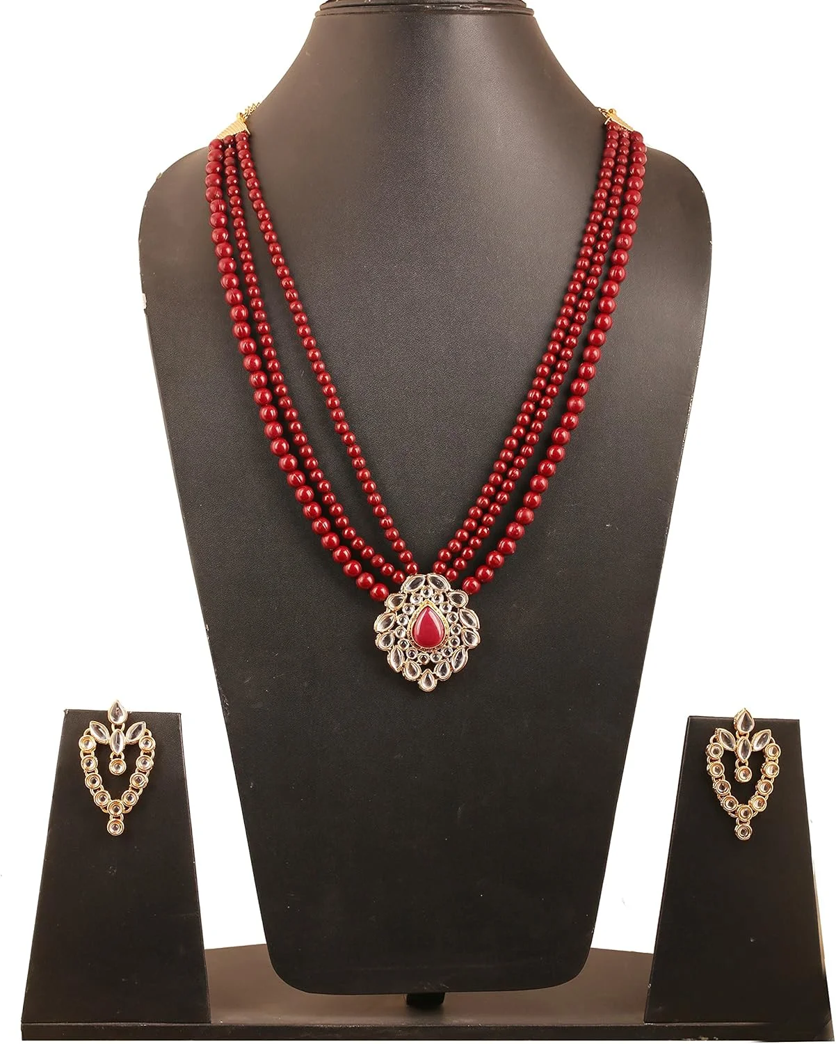 تاچ استون جدید! "مجموعه کندن معاصر" جواهرات طراح عروسی بلند با مهره های یاقوت سرخ مصنوعی با ظاهر کندن، با ظرافت نفیس مغول، طلایی عتیقه، مناسب برای زنان. تاچ استون جدید! "مجموعه کندن معاصر" جواهرات طراح عروسی بلند با مهره های یاقوت سرخ مصنوعی با ظاهر کندن، با ظرافت نفیس مغول، طلایی عتیقه، مناسب برای زنان.