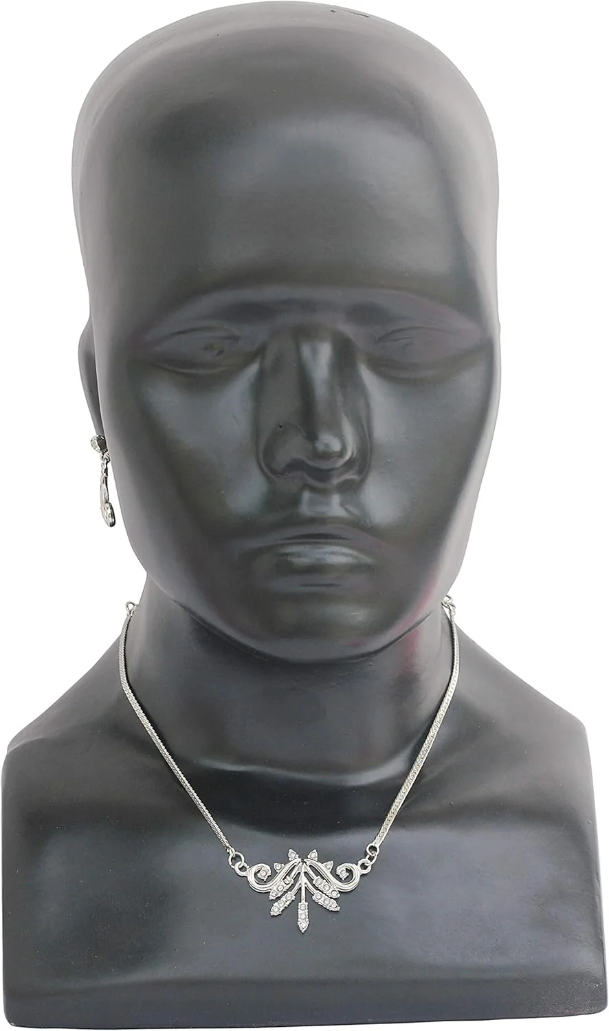 ست گردنبند نقره ای تاچ استون زنانه ست گردنبند نقره ای تاچ استون زنانه