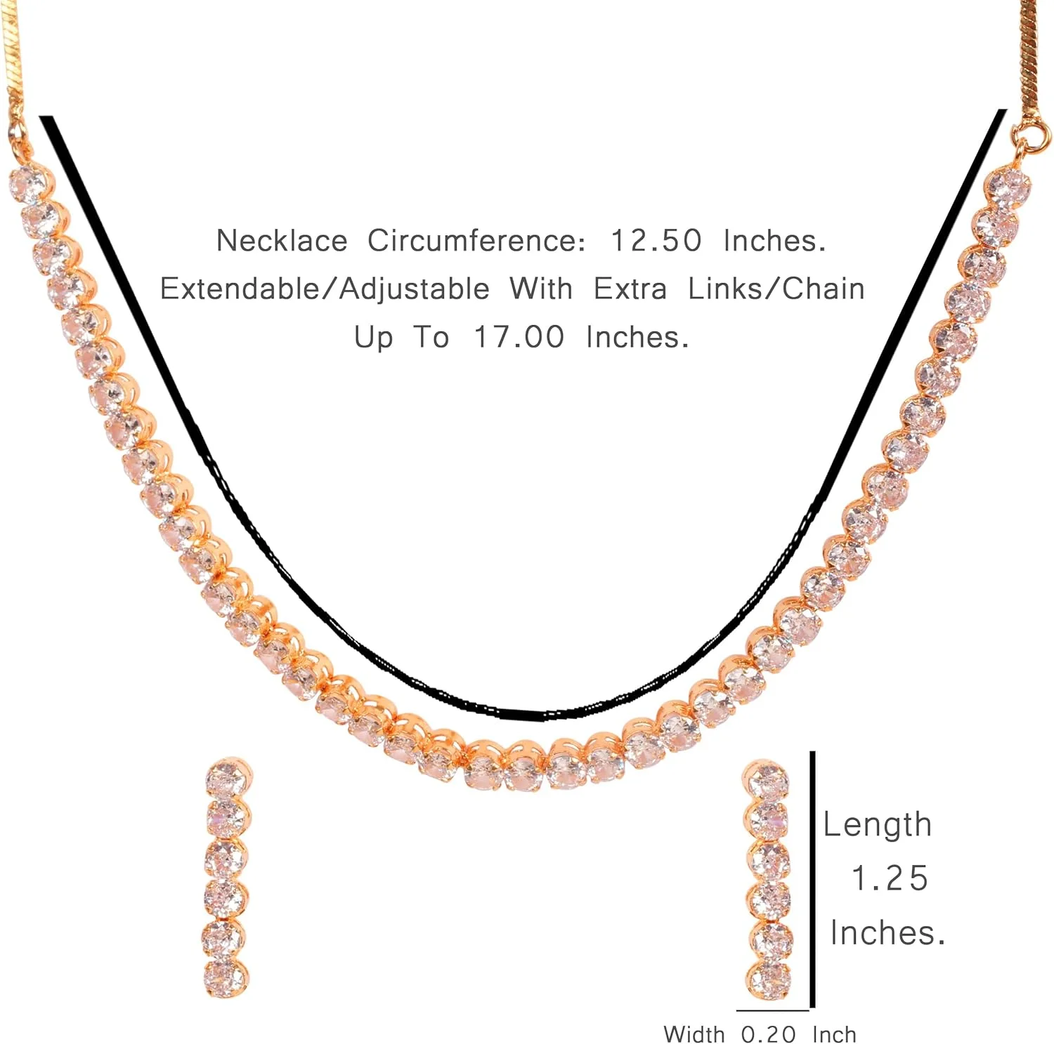 گردنبند و گوشواره زنانه با روکش طلایی و نگین های زیرکونیا طرح الماس گردنبند و گوشواره زنانه با روکش طلایی و نگین های زیرکونیا طرح الماس