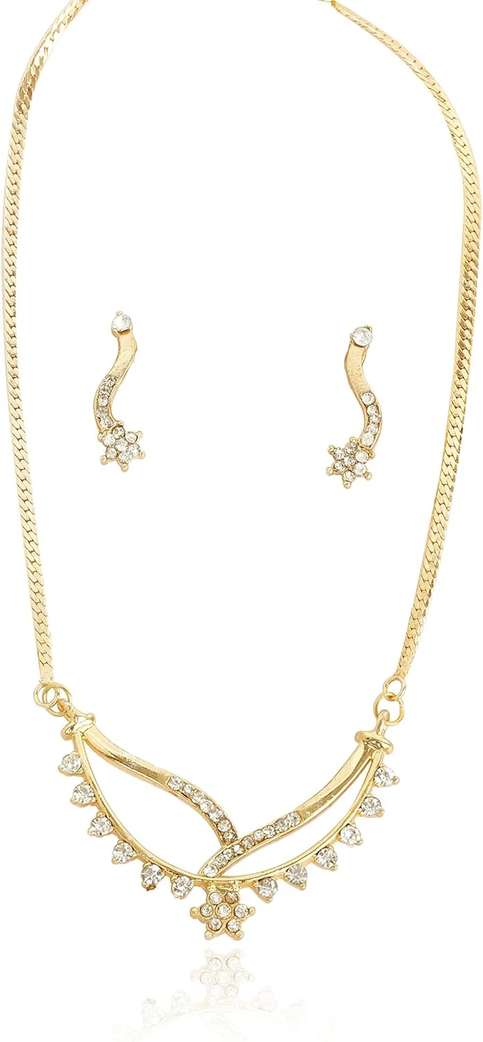 ست گردنبند و گوشواره زنانه تاچ استون با طرح گل ست گردنبند و گوشواره زنانه تاچ استون با طرح گل