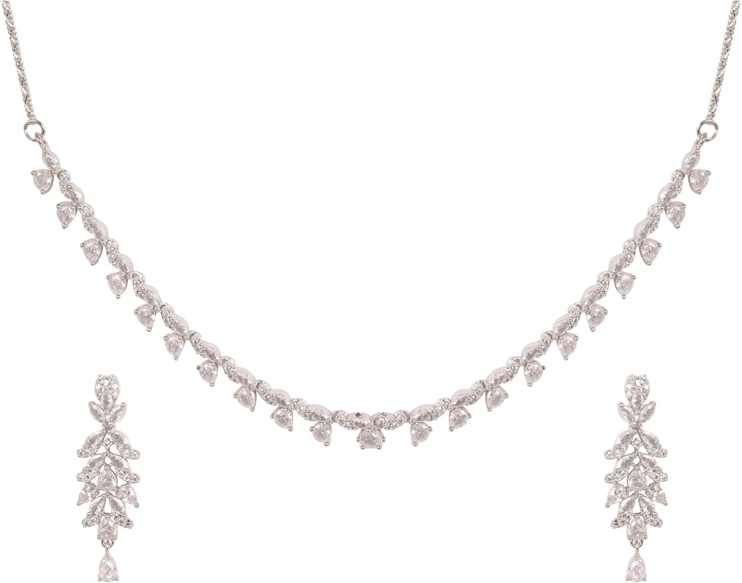 گردنبند و گوشواره زنانه طرح الماس، زیرکونیا، زنجیر ضخیم، روکش طلایی، طلای سفید یا رزگلد گردنبند و گوشواره زنانه طرح الماس، زیرکونیا، زنجیر ضخیم، روکش طلایی، طلای سفید یا رزگلد