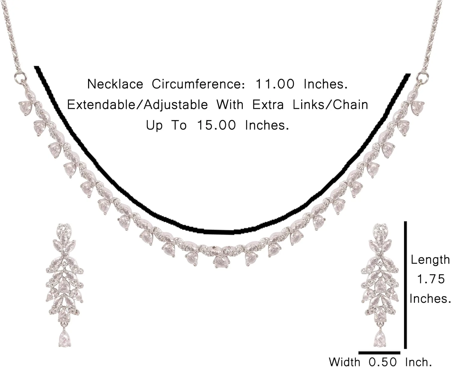 گردنبند و گوشواره زنانه طرح الماس، زیرکونیا، زنجیر ضخیم، روکش طلایی، طلای سفید یا رزگلد گردنبند و گوشواره زنانه طرح الماس، زیرکونیا، زنجیر ضخیم، روکش طلایی، طلای سفید یا رزگلد