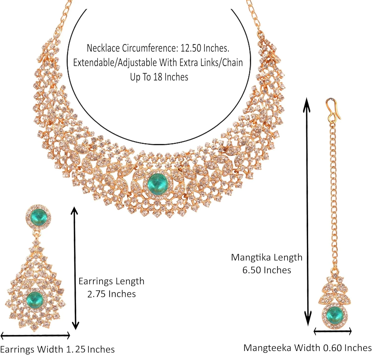 ست گردنبند مجلسی نگین دار زنانه تاچ استون، طرحی خیره کننده با کریستال های درخشان، مناسب عروس، طلایی و نقره ای ست گردنبند مجلسی نگین دار زنانه تاچ استون، طرحی خیره کننده با کریستال های درخشان، مناسب عروس، طلایی و نقره ای