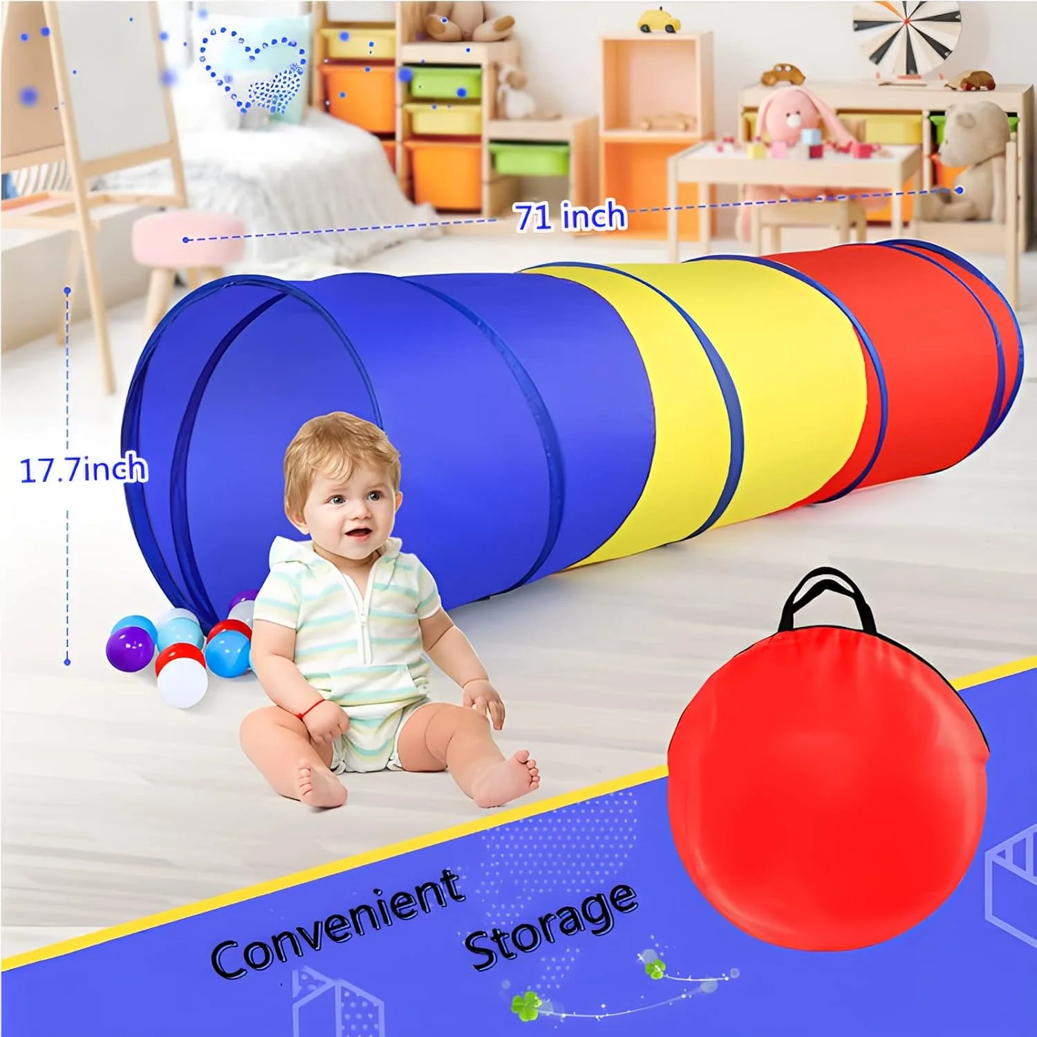 تونل بازی کودک بوئنتی، تونل خزش تاشو، بازی های داخل و خارج از خانه برای کودکان و سگ ها، اسباب بازی های حیاط خلوت کودکان، گربه ها و سگ ها. تونل بازی کودک بوئنتی، تونل خزش تاشو، بازی های داخل و خارج از خانه برای کودکان و سگ ها، اسباب بازی های حیاط خلوت کودکان، گربه ها و سگ ها.