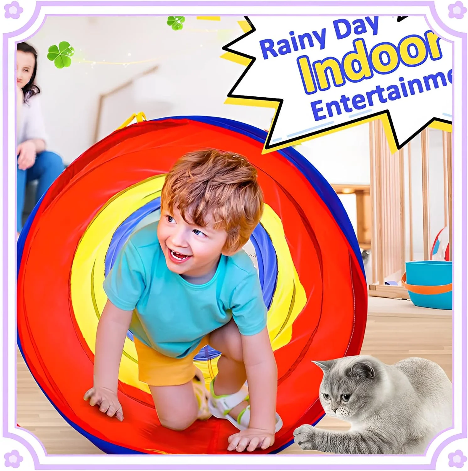 تونل بازی کودک بوئنتی، تونل خزش تاشو، بازی های داخل و خارج از خانه برای کودکان و سگ ها، اسباب بازی های حیاط خلوت کودکان، گربه ها و سگ ها. تونل بازی کودک بوئنتی، تونل خزش تاشو، بازی های داخل و خارج از خانه برای کودکان و سگ ها، اسباب بازی های حیاط خلوت کودکان، گربه ها و سگ ها.