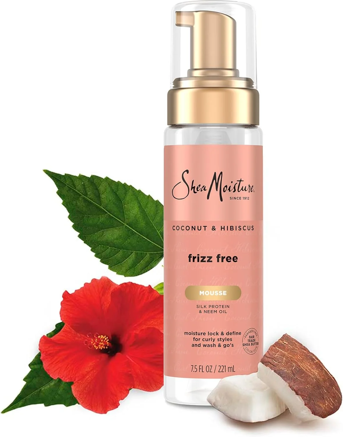 موس مو نارگیل و گل بامیه Shea Moisture، ۲۲۱ میلی لیتر (بسته ۲ عددی)