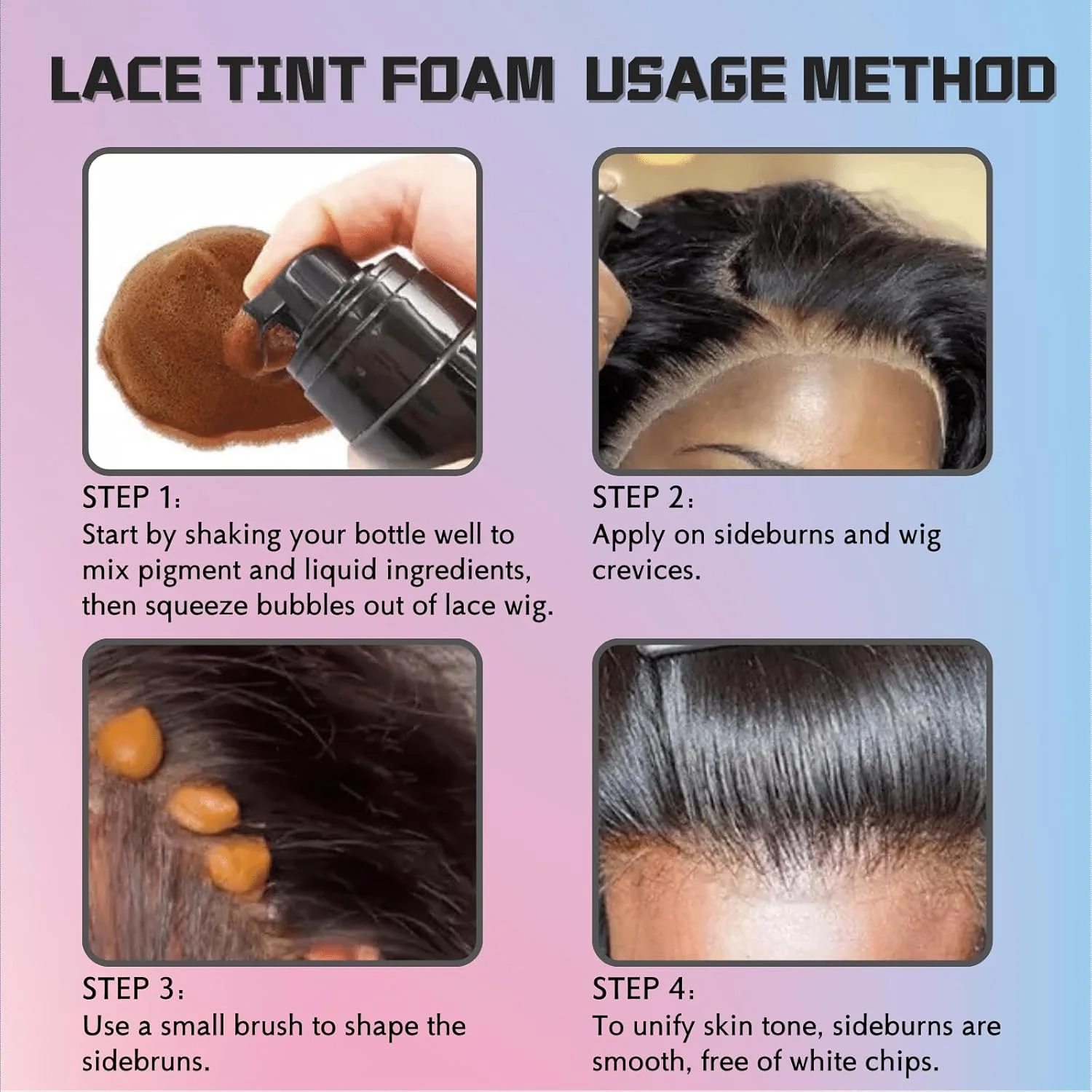 موس رنگی برای کلاه گیس، فوم رنگ کننده، اسپری رنگی برای کلاه گیس، اسپری پوشاننده فوری ریشه مو، موس رنگ مو برای کلاه گیس، اسپری ذوب کننده توری، اسپری رنگ ریشه خشک شونده سریع برای انواع مو