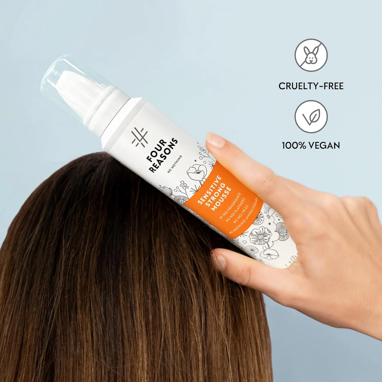 موس مو بسیار قوی و ملایم - حجم دهنده مو - بدون عطر، ضد حساسیت، بدون پارابن، بدون الکل، بدون بو - بدون گلوتن، بدون سویا - 200 میلی لیتر