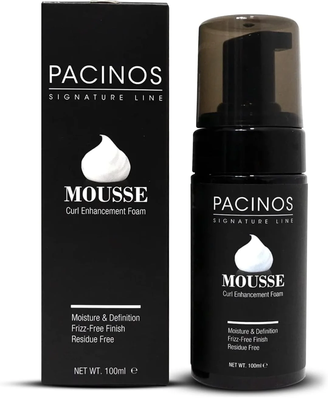 موس حالت دهنده فر مو Pacinos Signature Line: نگهدارنده ملایم تا متوسط، درخشش کم - فوم حالت دهنده آبرسان و حجم دهنده برای انواع مو: فعال کننده فر و ضد وز، 100 میلی لیتر
