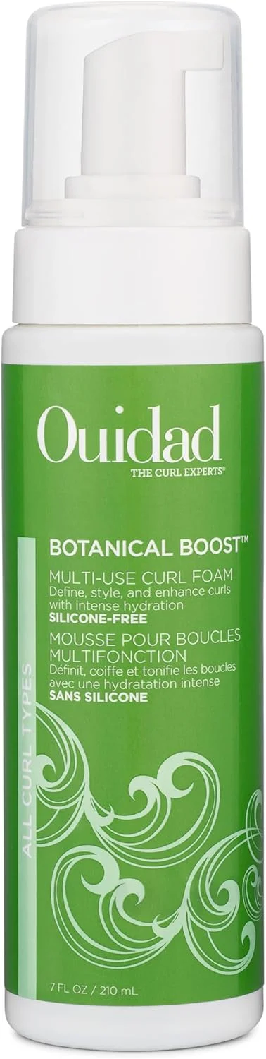 موس چند منظوره تقویت کننده گیاهی اوییداد برای موهای فر، 207 میلی لیتر، فوم حالت دهنده سبک مو، تقویت کننده فر، احیا کننده، آبرسان و درخشان کننده، بدون سیلیکون، سولفات و پارابن