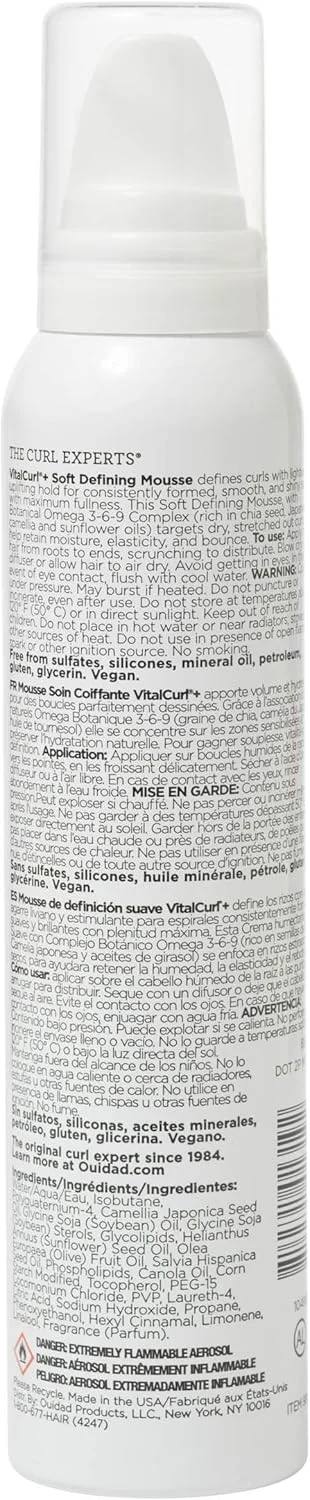 موس حالت دهنده و حجم دهنده موهای فر Ouidad VitalCurl Plus مناسب برای بانوان و آقایان - حجم 170 گرم موس حالت دهنده و حجم دهنده موهای فر Ouidad VitalCurl Plus مناسب برای بانوان و آقایان - حجم 170 گرم