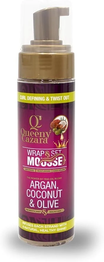 موس حالت دهنده و پیچشی مو حاوی آرگان، نارگیل و زیتون (ترکیب سه گانه) 200 میلی لیتر - حالت دهنده فر و پیچ مو (برای موهای صاف، براق و سالم)