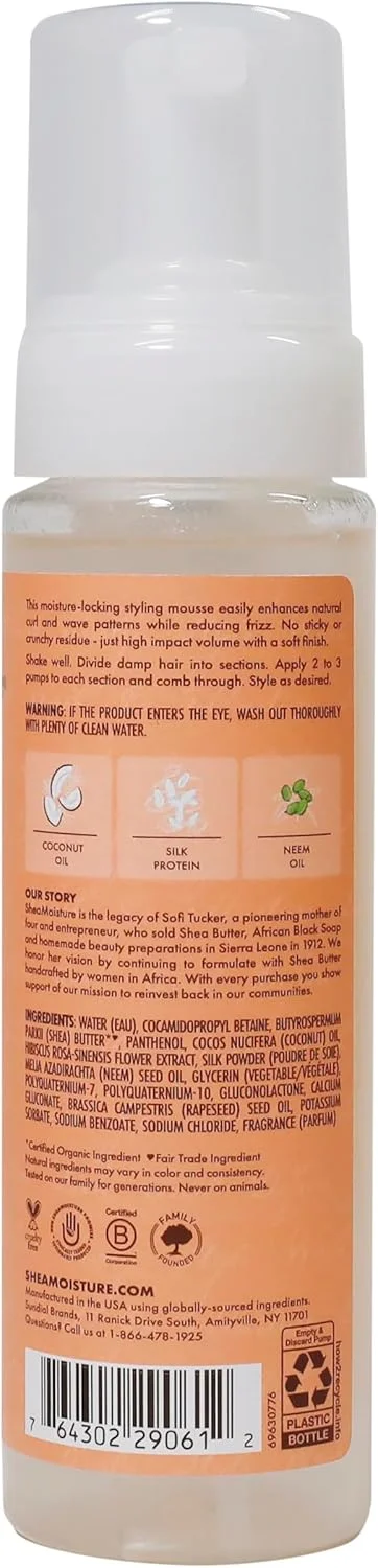 موس موی فر نارگیل و گل بامیه شی مویسچر، بدون وز، مناسب برای همه، 220 میلی لیتر موس موی فر نارگیل و گل بامیه شی مویسچر، بدون وز، مناسب برای همه، 220 میلی لیتر