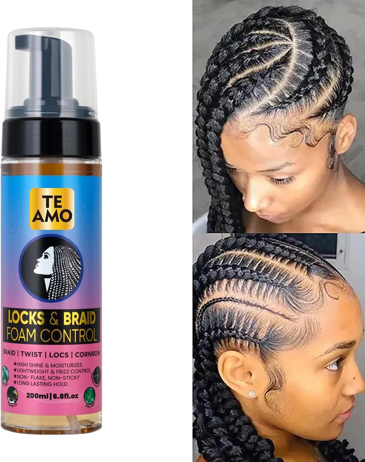 موس حالت دهنده و کنترل کننده بافت مو Te Amo – ماندگاری طولانی برای حالت دهی و درخشندگی | بدون وز و ساییدگی | مرطوب کننده و تثبیت کننده بافت، درِدلاک، تاب و بافت های آفریقایی (200 میلی لیتر) موس حالت دهنده و کنترل کننده بافت مو Te Amo – ماندگاری طولانی برای حالت دهی و درخشندگی | بدون وز و ساییدگی | مرطوب کننده و تثبیت کننده بافت، درِدلاک، تاب و بافت های آفریقایی (200 میلی لیتر)